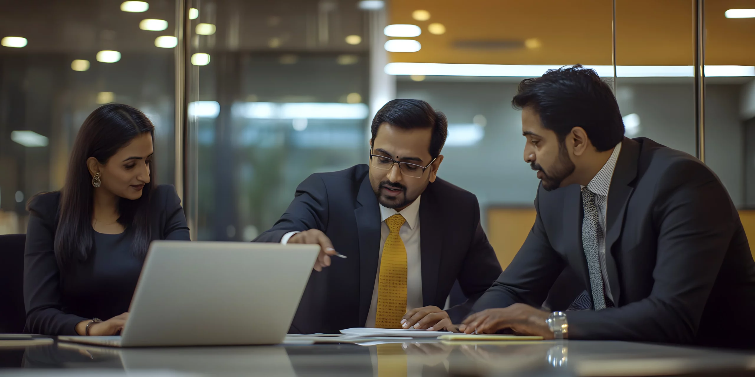 Advika Finance advisors in a meeting